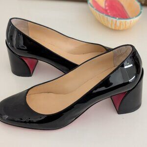 Christian Louboutin Miss Sab Black Patent Pumps